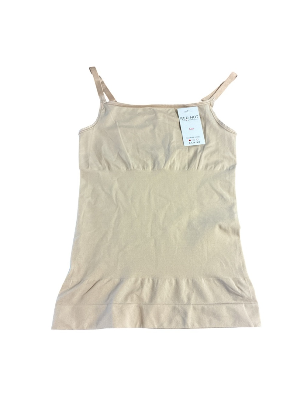 Red Hot SPANX Cami XL Nude New Shaping Level A Little Adjustable Straps New